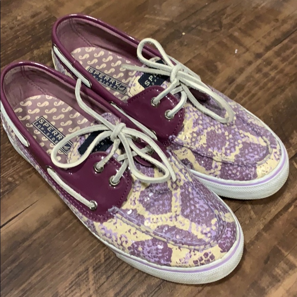 Sperry Topsider - sequin grape print